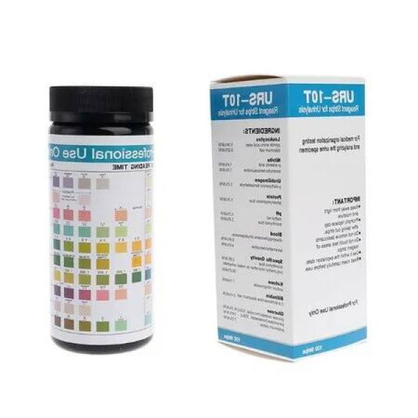 100-Count Urinalysis Reagent Strips Accurately Test 10 essential urine parameters including Nitrite,Urobilinogen,PH,protein,leukocytes