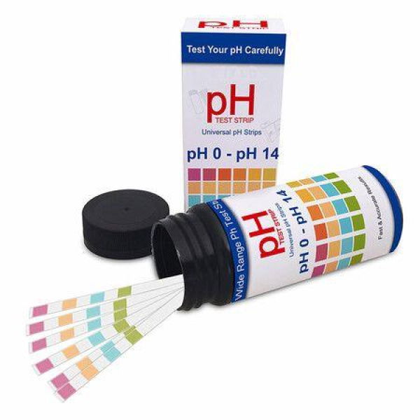 100-Pack Universal pH Test Strips Full Range 0-14 Quick Testing for Urine Saliva Drinking Water and Aquariums