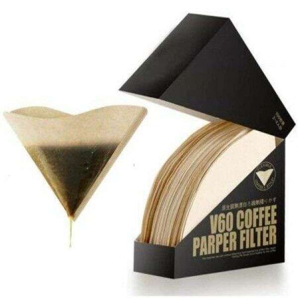 100 Pieces Of Coffee Filters Premium Unbleached Disposable Drip Coffee Papers (V60 Filters).