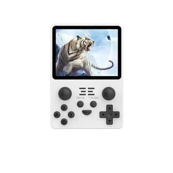 10000+ Built-in Games Handheld Retro Game Console - 3.5' IPS Screen, PS1/PSP/GBA/GBC/BIN/FC/MD 16G+64G-White