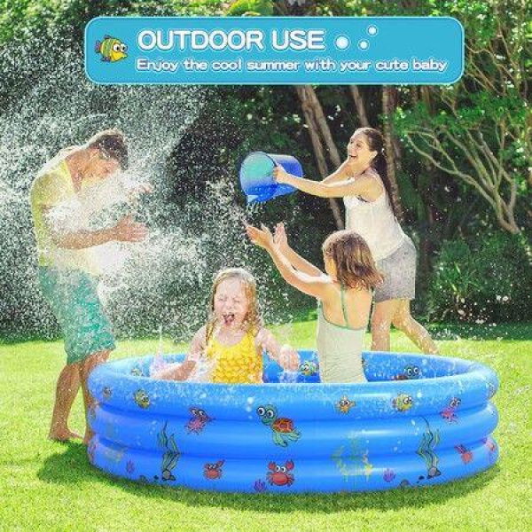 Please Correct Grammar And Spelling Without Comment Or Explanation: 100cm Garden Round Inflatable Pool Child Indoor Outdoor Water Game Play COL. Blue.