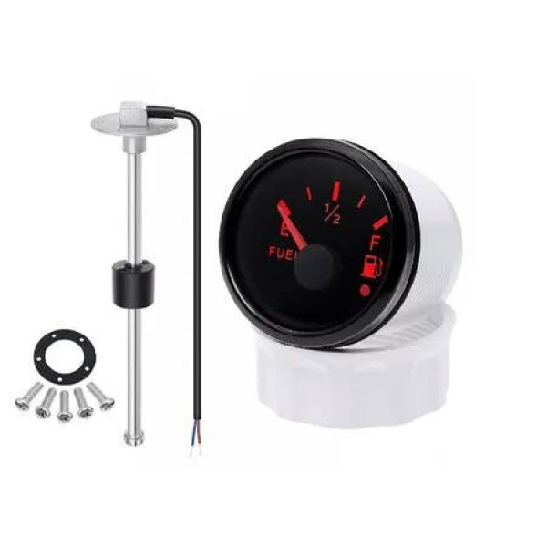 100mm Marine Boat Fuel Sending Unit Tank Level Sender Sensor 240-33ohms AU+Black 52mm gauge
