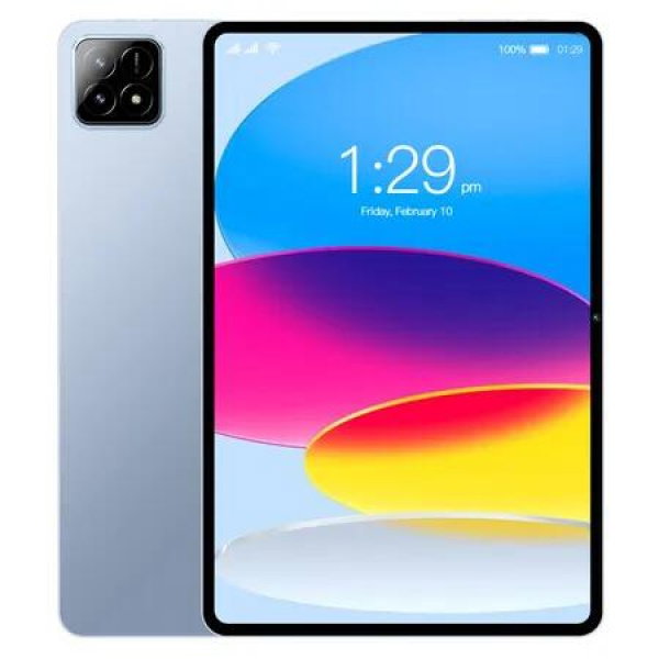 10.1 Inch Tablet Android 14 for Office Learning MTK6737 6GB+128GB RAM 16+32MP Camera SIM Card Tablet Computer, Blue