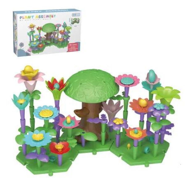 108 PCS DIY Flower Versatile Garden Building Blocks Freely Build And Create Endless Imagination Suitable for Children Aged 3 And Up