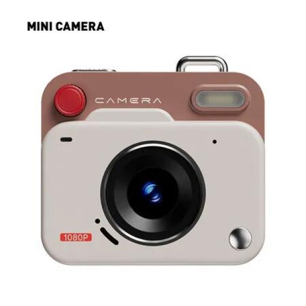 1080P CCD Retro Mini Digital Camera with Screen Photo Video Recorder Outdoor Travel Photography Video Camera Kids Birthday Gift Color Brown
