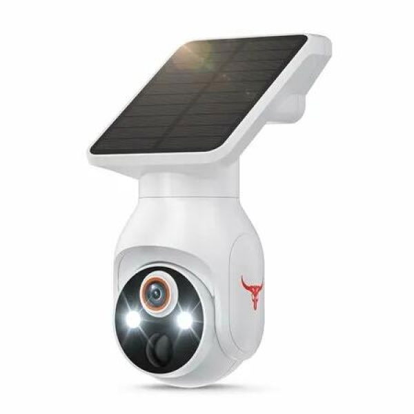 1080P Security Camera Wireless with Solar Panel,AI Human Detection,2-Way Audio,Color Night Vision,2.4G WiFi,Outdoor Surveillance Bullet Cam