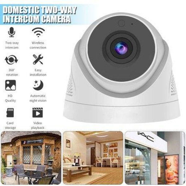 1080p Wireless Home Camera 360-Degree Rotate Auto-Tracking Panoramic Cameras 2.4GHz WiFi Webcam Monitor.