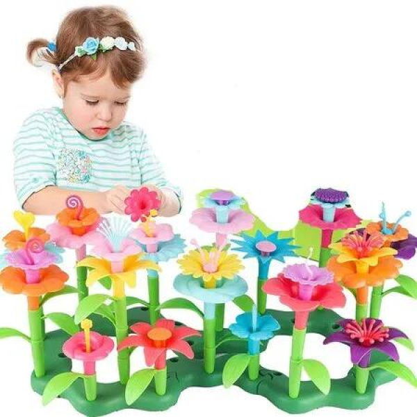 109-Piece Flower Garden Building Toy for Girls and Boys Ages 3-6