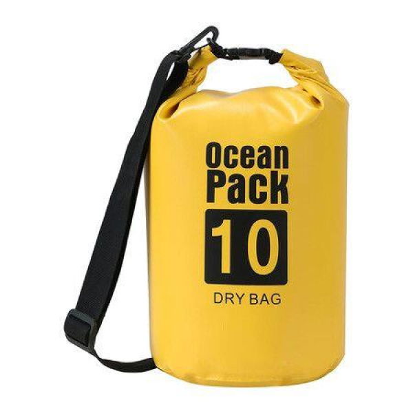 10L Waterproof Dry Bag Back Pack Sack Rafting Canoing Boating Water Resistance Yellow