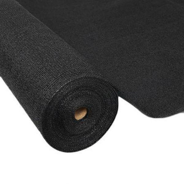 10m Shade Cloth Roll With 90% Shade Block - Black.