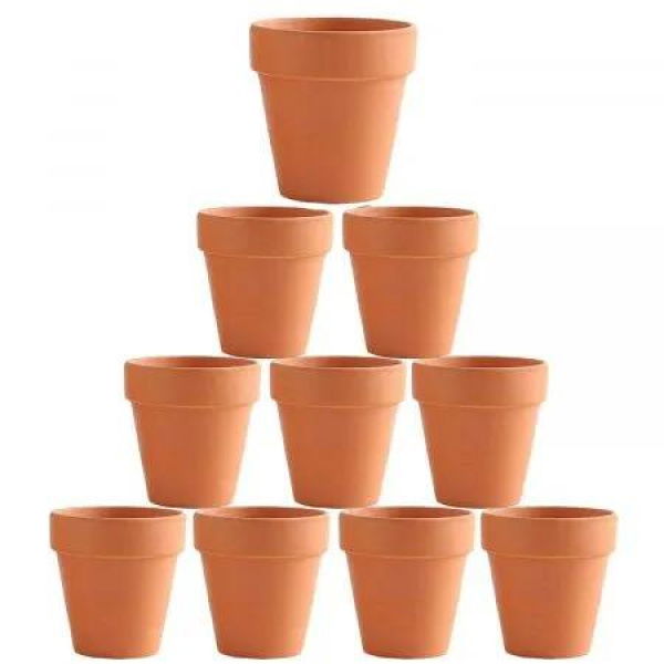 10x 5cm Flower Pot Pots Clay Ceramic Plant Drain Hole Succulent Cactus Nursery Planter