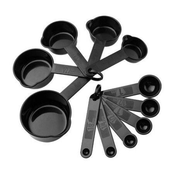 11 Piece ABS Measuring Spoons Cups Set, Premium Stackable Tablespoons Measuring Set for Gift Dry Liquid Ingredients Cooking Baking