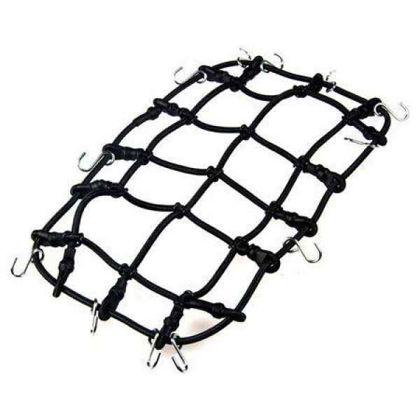 1/10 RC Elastic Luggage Net With Hook For 1:10th RC Vehicles RC Crawler Truck Car D90 TRX4 Roof Rack (Black)
