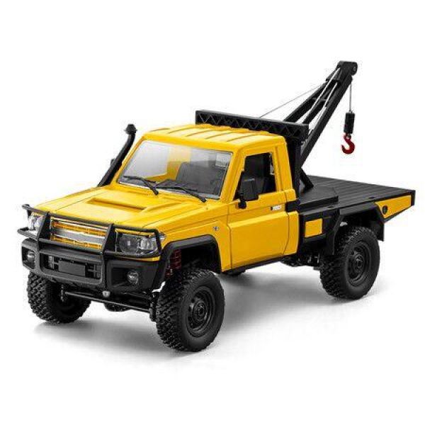1/12 RC Crane Truck,MN-82T LC79 RTR RC Crawler,4WD Off-Road Tow Car RTR 2.4GHz RC Pick-up Trail Truck (Yellow)