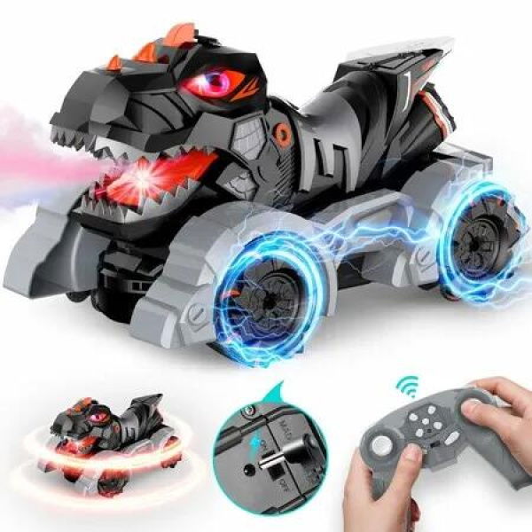 1:14 Remote Control Dragon Cars 2.4GHz Monster Trucks With Music Lights Spray Rechargeable 1200mAh Battery Ideal Car Toy For Boys And Girls