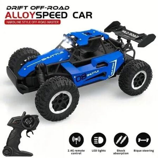 1:16 Remote Control Car,2.4Ghz RC Stunt Car,2WD 20KM/H Off-Road Vehicle,RC Buggy,Gift for Kids Color Blue