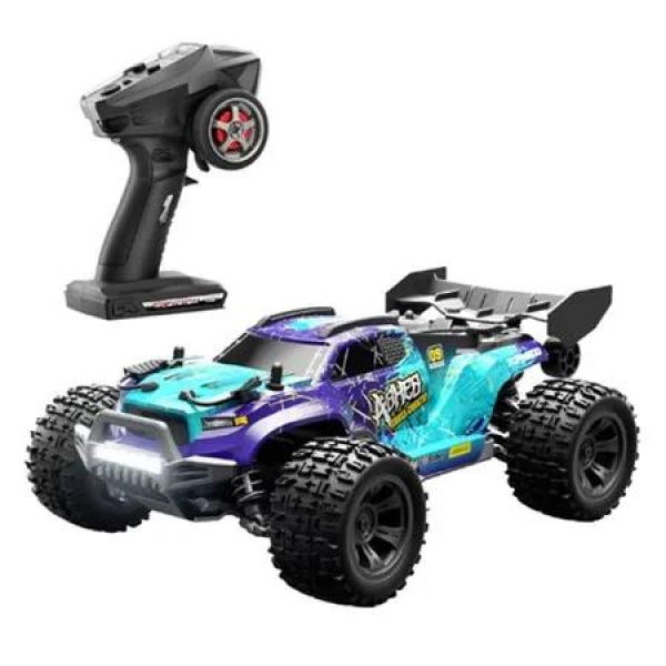 1/18 Scale All-Terrain RC Car for Teens, 40+KM/H High Speed 4WD Off-Road Remote Control Truck, 2.4GHz Electric Toy Vehicle Christmas Gift (Blue)