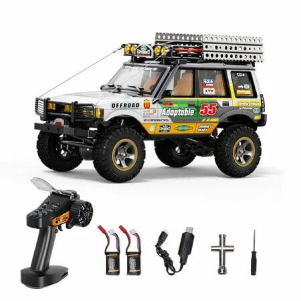 1/18 Scale RC Crawler,2.4GHz Full Proportional Remote Control Off Road Car,4WD RC Rock Truck Simulation Off Road Climbing Vehicle (Grey)