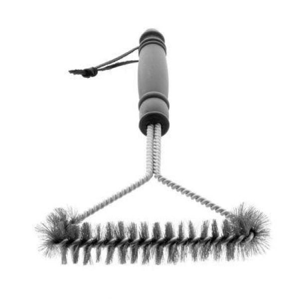 12 Inch 3 Sided Grill Brush - Works Great For All Types Of BBQ Grills