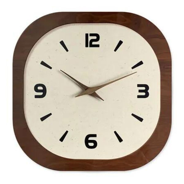 12 Inch French Crystal-Faced Wooden Wall Clock Silent, Elegant for Living Room ZSH017