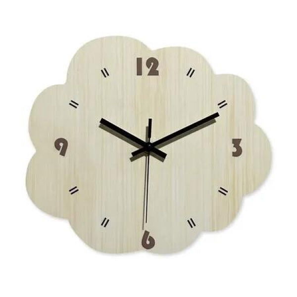 12 Inch French Crystal-Faced Wooden Wall Clock Silent, Elegant for Living Room ZSH019