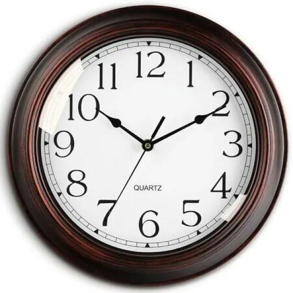 12 Inch Wall Clocks Battery Operated Silent Non-Ticking Wall Clock Vintage Retro Rustic Style Decorative for Living Room Kitchen