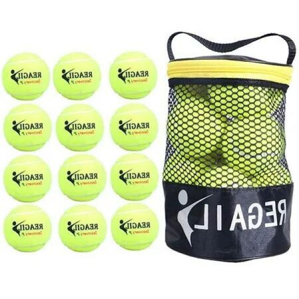 12-Pack High-Elasticity Tennis Balls Made with Sheep Wool