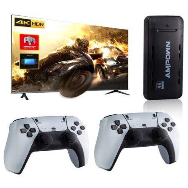 12000+ Retro Game Console Plug And Play Video Games Classic Game 4K Ultra HD Game Stick With 2.4G Wireless Joystick Controller Supports 20+ Emulators.