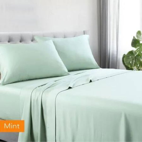 1200tc hotel quality cotton rich sheet set mega king mint