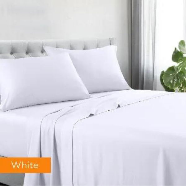 1200tc hotel quality cotton rich sheet set mega queen white