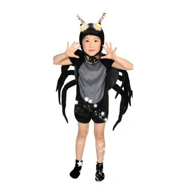 120CM Little Spider Short Sleeves Set Costume with Gloves and Foot Covers Ideal For Christmas Halloween And Festive Events