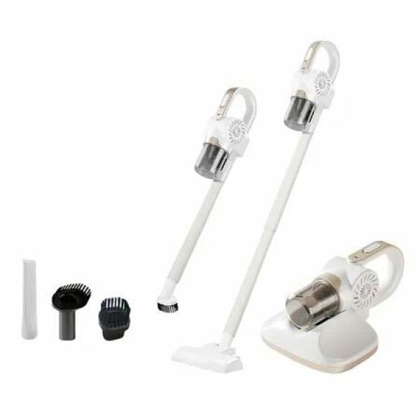 120W Handheld Cordless Vacuum Cleaner With Dust Mite Removal 8500Pa Power 260ml Dust Box For Home Hard Floor Carpet Pet Hair Color White