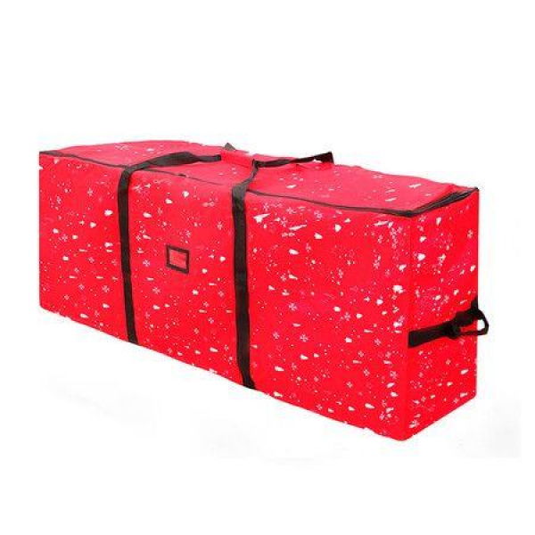 122 x 37 x 52 Red AerWo Christmas Tree Storage Bag Extra Large Christmas Storage Containers, 600D Oxford Xmas Holiday Tree Bag with Dual Zipper