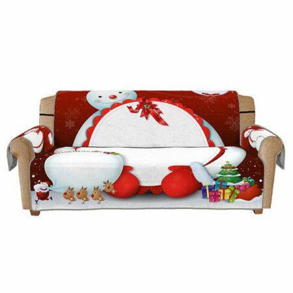 1/2/3 Seaters Christmas Sofa Mat 3D Printed Sofa Cover Slipcover Chair Protector Home Office Furniture Decorations1 Seater