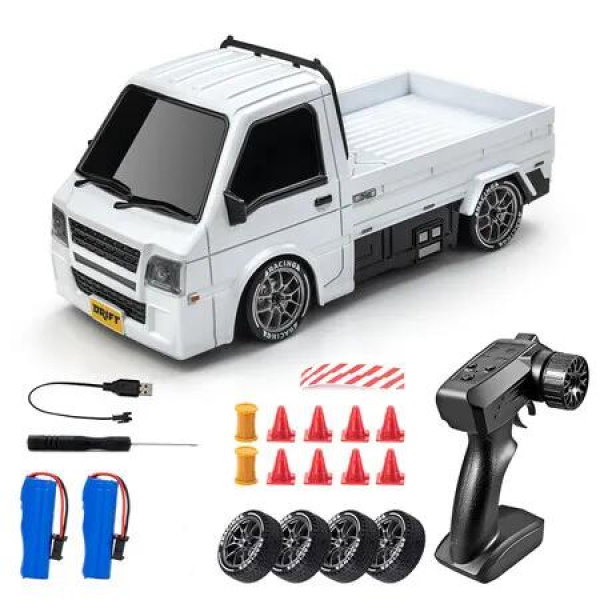 1/24 Remote Control Drift Car, 2.4GHz 4WD High Speed RC Truck, Drifting Tires Racing Sports Toy Idea Gift for Boys Girls White