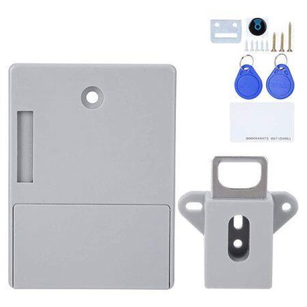 Please Correct Grammar And Spelling Without Comment Or Explanation: 125kHz Smart Cabinet Lock Electronic RFID Card Opening For Wardrobe Sauna Libraries (No Drill)