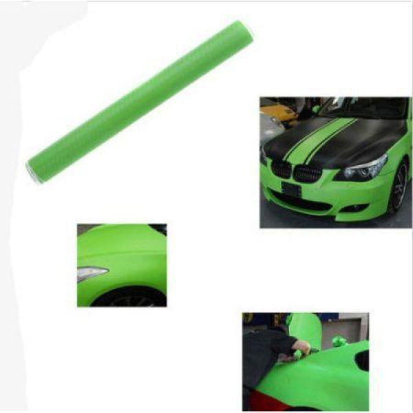 127X50cm 3D DIY Car Self Adhesive Carbon Fiber Vinyl Sticker Green