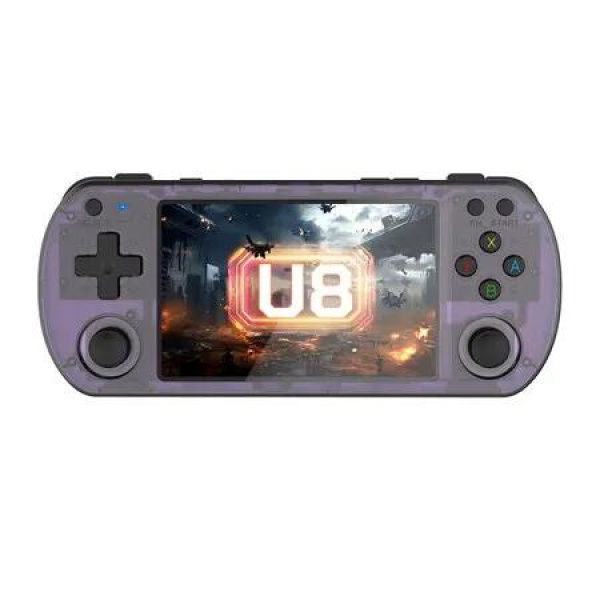 128G Retro Handheld Game Console With 15000+ Games, 4 inch IPS Screen, Open Source Linux System, Portable Game Console, Purple