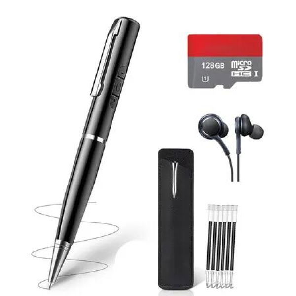 128GB Digital Voice Recorder, Voice Activated Audio Recorders, Voice Recording Device with Playback for Meeting, Course, Lectures