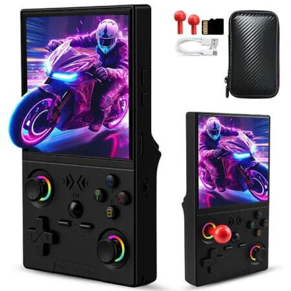 128GB Retro Handheld Game Console with 2 Detachable Long Joysticks,4.0-In Screen Retro Gaming Console,Preloaded Classic Games with Multiple Emulator,XF40V