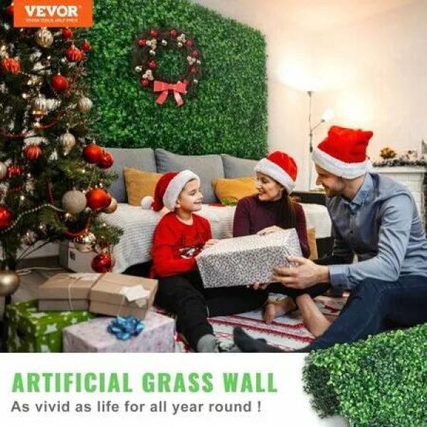 12PCS 10x10 inch Artificial Boxwood Panels, Boxwood Hedge Wall Mat,Artificial Grass Backdrop Wall, Privacy Hedge Screen UV Protected for Outdoor Indoor Garden Fence Backyard