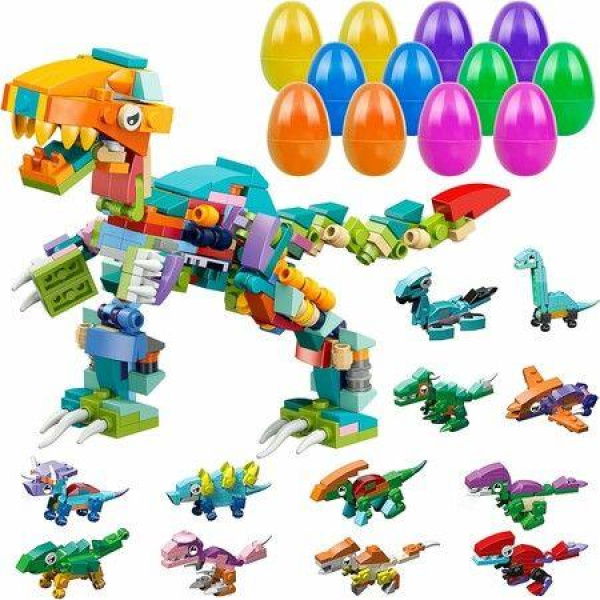 12PCS Easter Eggs Building Blocks Toys for Kids Age 6 to 12