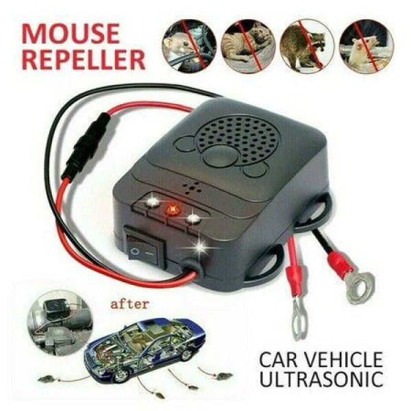 12V Car Ultrasonic Rat Repeller Electronic Mouse Repeller Automobile Auto Mouse Repellent Device Car Accessories 0.48W.