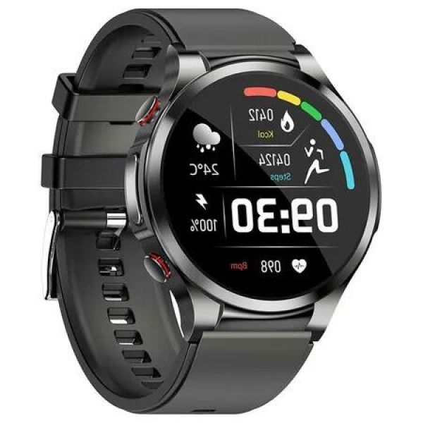 1.32-Inch Smart Watch with Glucose Monitoring and 24/7 Tracking: Real-Time Glucose, Rate, and Temperature Data(Black)