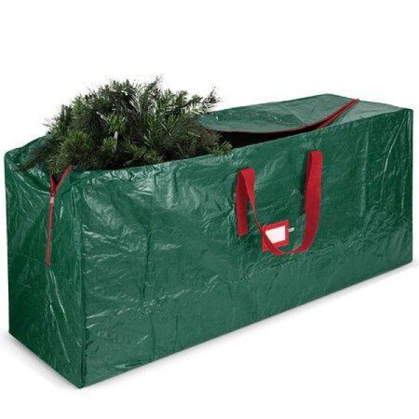 Please Correct Grammar And Spelling Without Comment Or Explanation: 135cm Medium Christmas Tree Storage Bag Durable Reinforced Handles & Dual Zipper Waterproof Material Protects From Dust Moisture & Insects (Green)