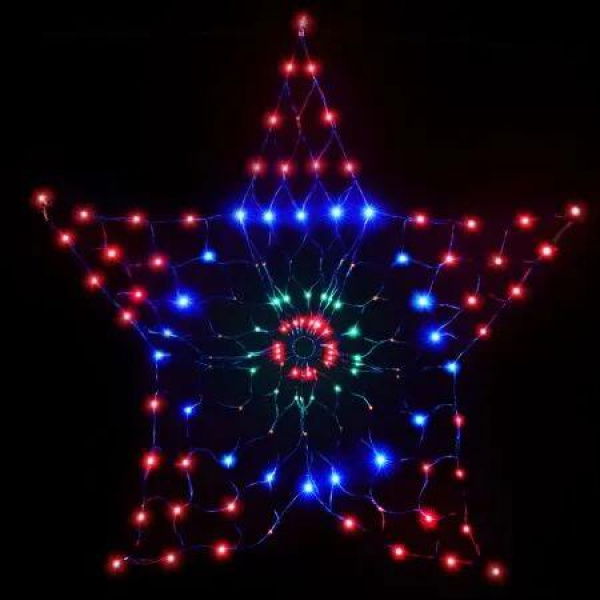 1.3M Christmas Lights 130 LED Snow Motif Light Decorations Jingle Jollys