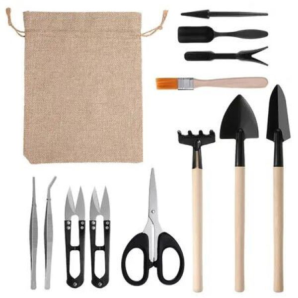 13Pcs Mini Garden Planting Tool Set For Succulents Weeding Digging Planting Transplanting Fairy Garden Cactus Bonsai Planting Gardening Hand Tools