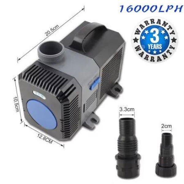 140W 16000L/H Submersible Aquarium Fountain Pond Marine Water Pump Fish Tank NEW