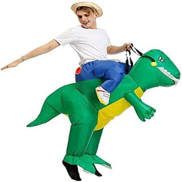 155-190cm Inflatable Christmas Dino Dinosaur Halloween Costume Blow Up Suit Cosplay Costume Christmas Party