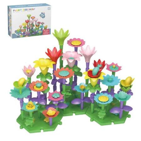 156 PCS DIY Flower Versatile Garden Building Blocks Freely Build And Create Endless Imagination Suitable for Children Aged 3 And Up